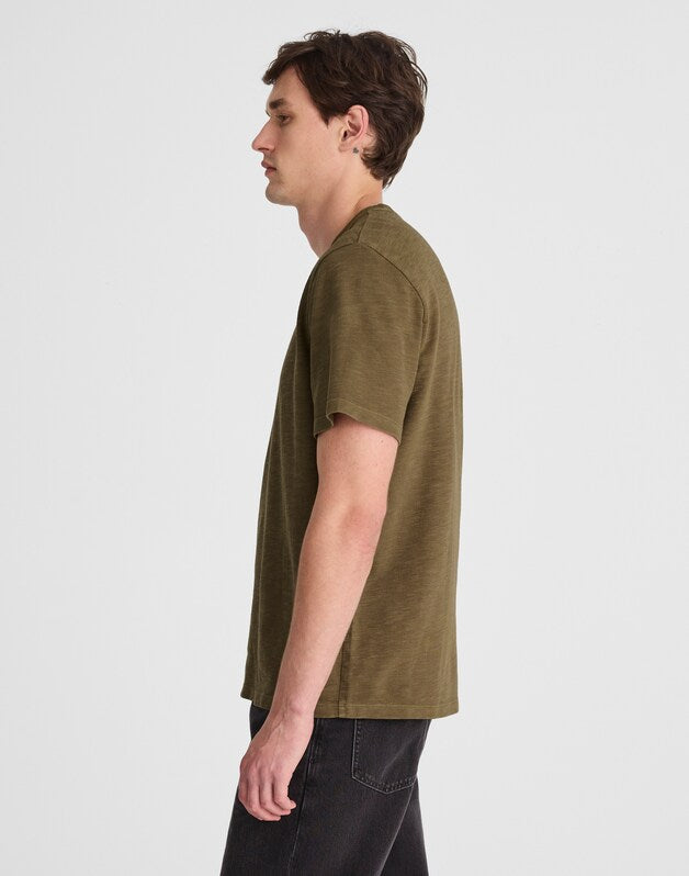 Heavyweight Slub Cotton Tee WOODLAND BROWN