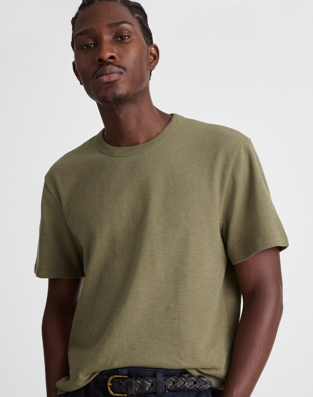 Heavyweight Slub Cotton Tee OLIVE