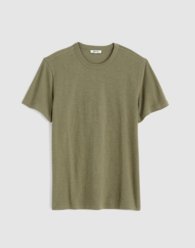 Heavyweight Slub Cotton Tee OLIVE