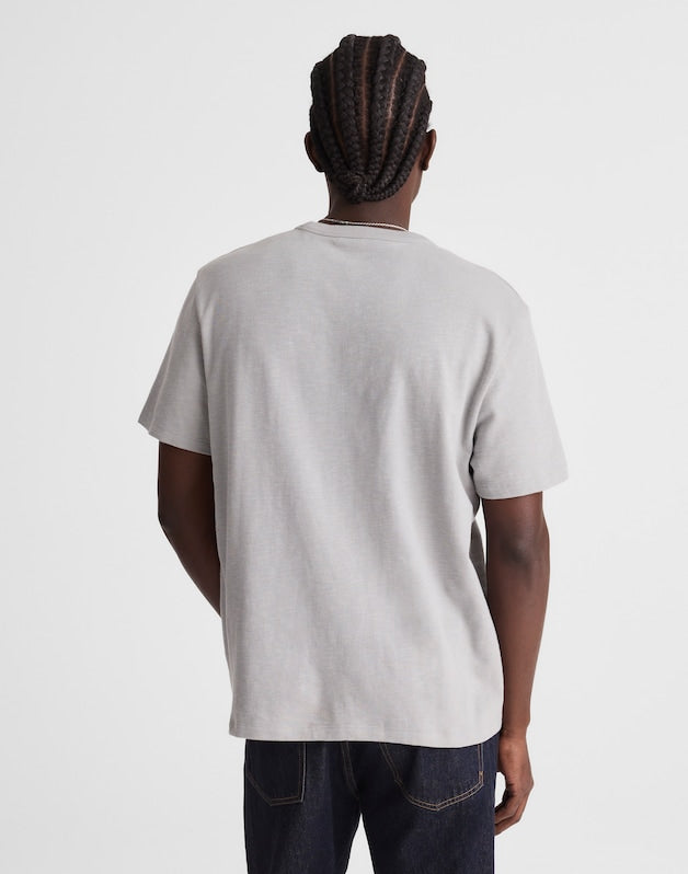 Heavyweight Slub Cotton Tee WARM GREY