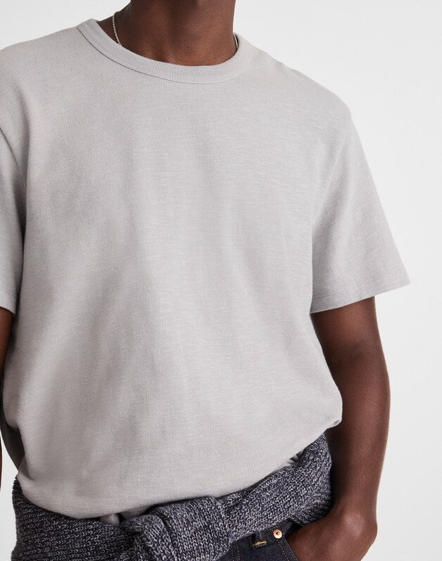 Heavyweight Slub Cotton Tee WARM GREY