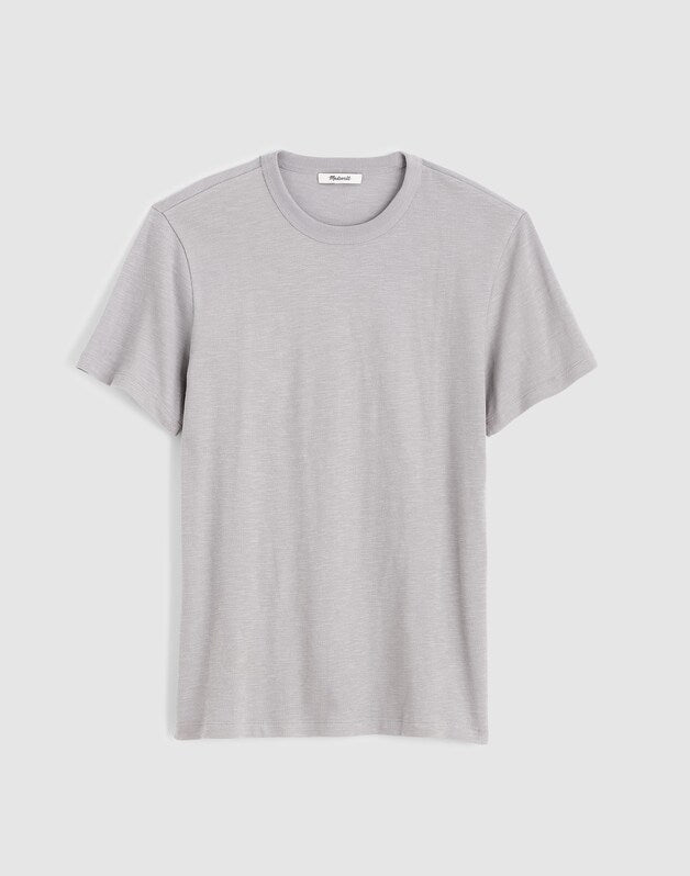 Heavyweight Slub Cotton Tee WARM GREY