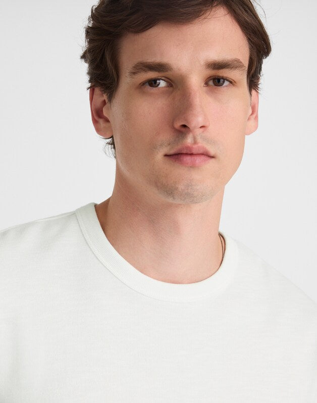Heavyweight Slub Cotton Tee WHITE