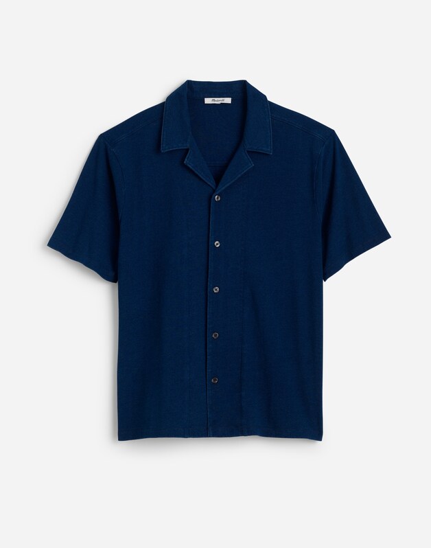 Indigo-Dyed Camp Collar Shirt INDIGO