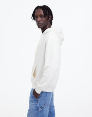 French Rib Knit Hoodie Sweatshirt HEATHER VINTAGE IVORY