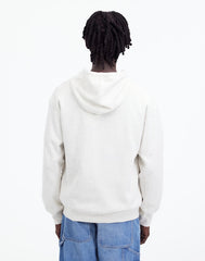 French Rib Knit Hoodie Sweatshirt HEATHER VINTAGE IVORY