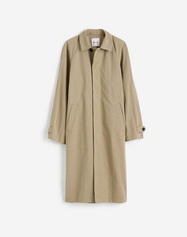 Raglan-Sleeve Trench Coat in Italian Twill HERITAGE KHAKI