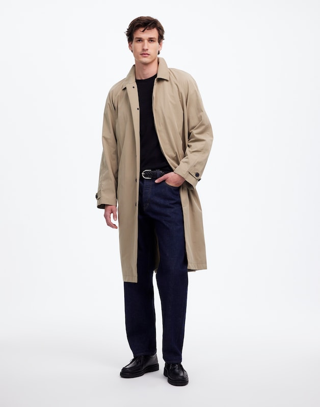 Raglan-Sleeve Trench Coat in Italian Twill HERITAGE KHAKI
