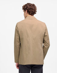 Unstructured Three-Button Blazer in Cotton Blend DESERT TAUPE