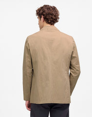 Unstructured Three-Button Blazer in Cotton Blend DESERT TAUPE