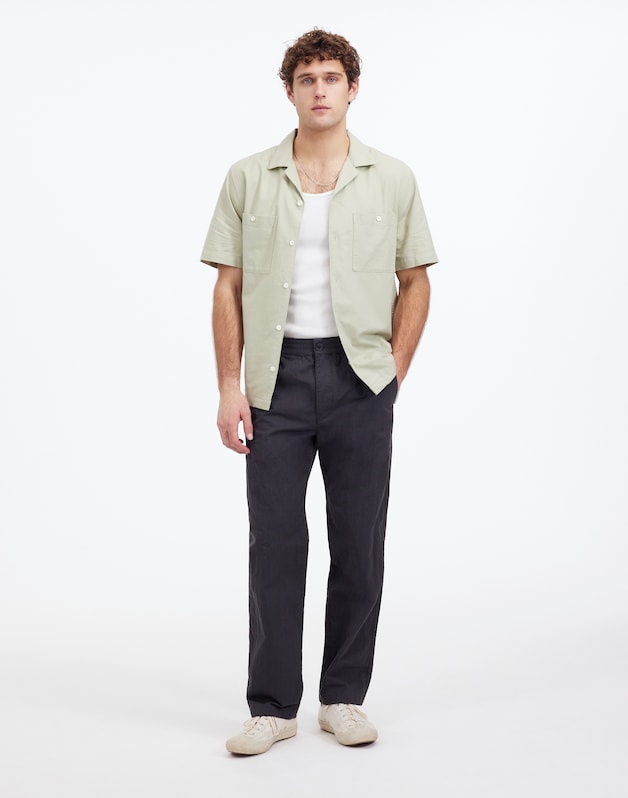 Pull-On Pant in Cotton Blend DARK METAL
