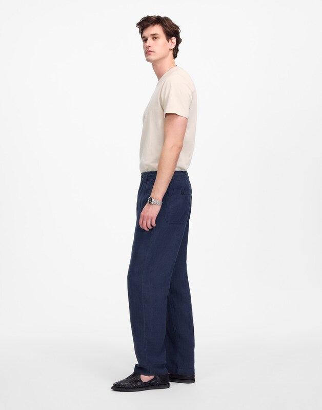 Linen Pull-On Pant DARK INDIGO