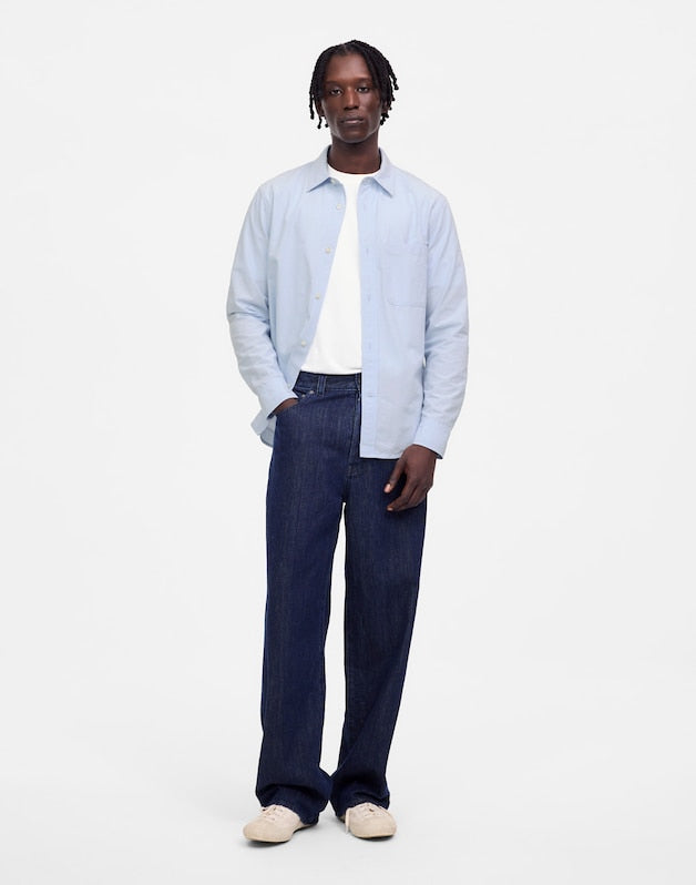 Button-Up Shirt in Everyday Twill CITY BLUE