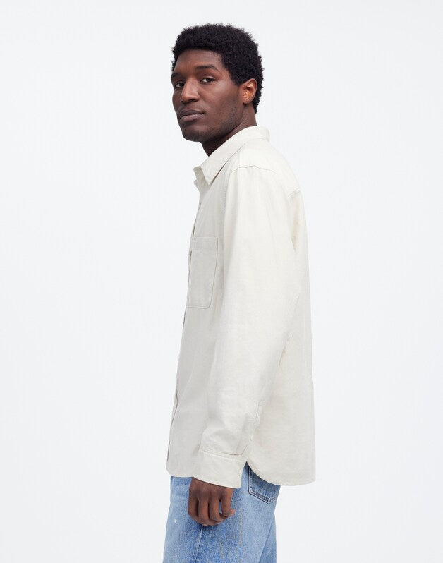 Button-Up Shirt in Everyday Twill BLEACHED CANVAS