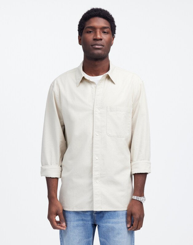 Button-Up Shirt in Everyday Twill BLEACHED CANVAS