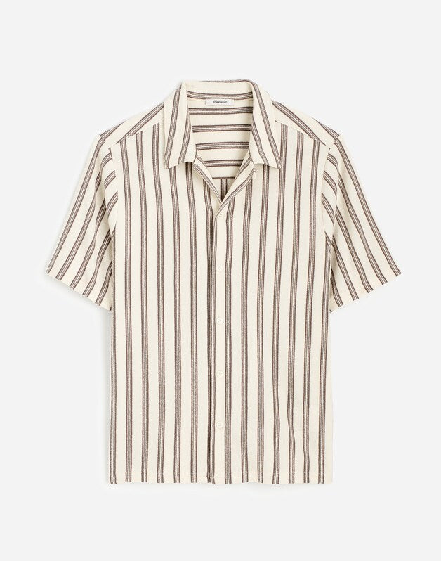 Textured Camp Collar Shirt VINTAGE IVORY