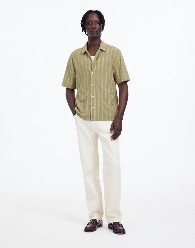 Textured Camp Collar Shirt CARGO