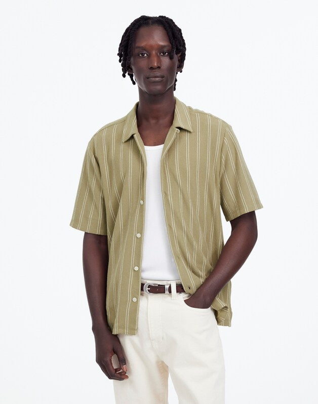 Textured Camp Collar Shirt CARGO