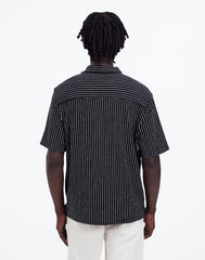 Textured Camp Collar Shirt DEEP INDIGO