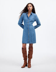 Seamed Mini Dress in Ramey Wash: Airy Denim Edition RAMEY WASH