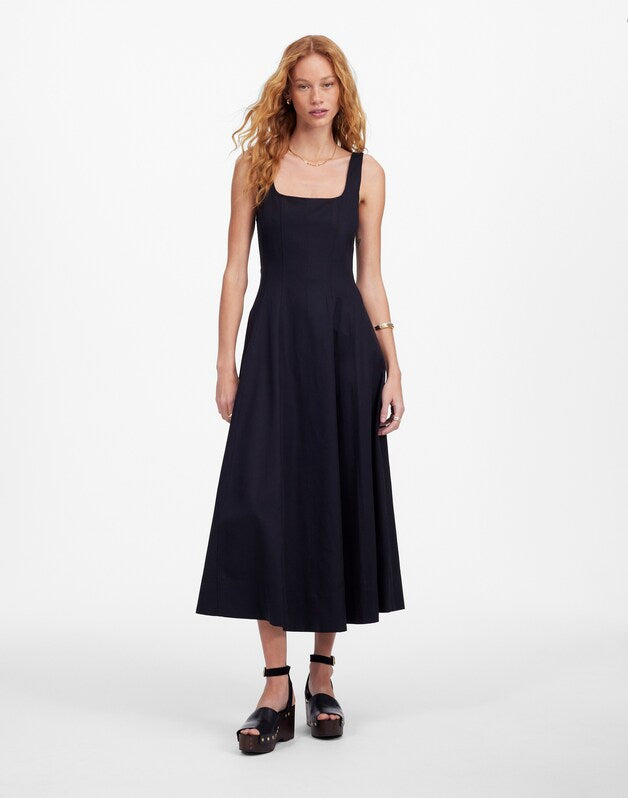 The Rylee Midi Dress JET BLACK