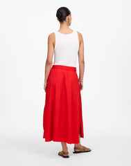 Poplin Midi Skirt CERISE