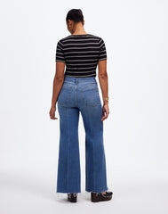 Curvy Flared Wide-Leg Crop Jeans in Oneida Wash ONEIDA WASH