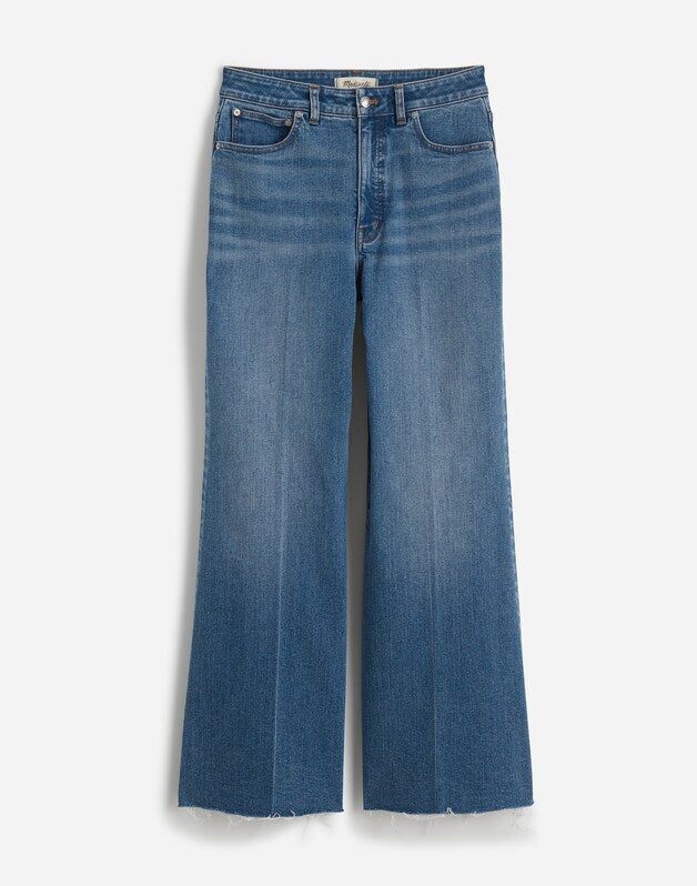 Curvy Flared Wide-Leg Crop Jeans in Oneida Wash ONEIDA WASH