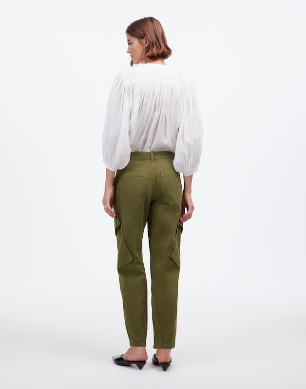 The Barrel-Leg Utility Pant in Garment-Dyed Twill DESERT OLIVE
