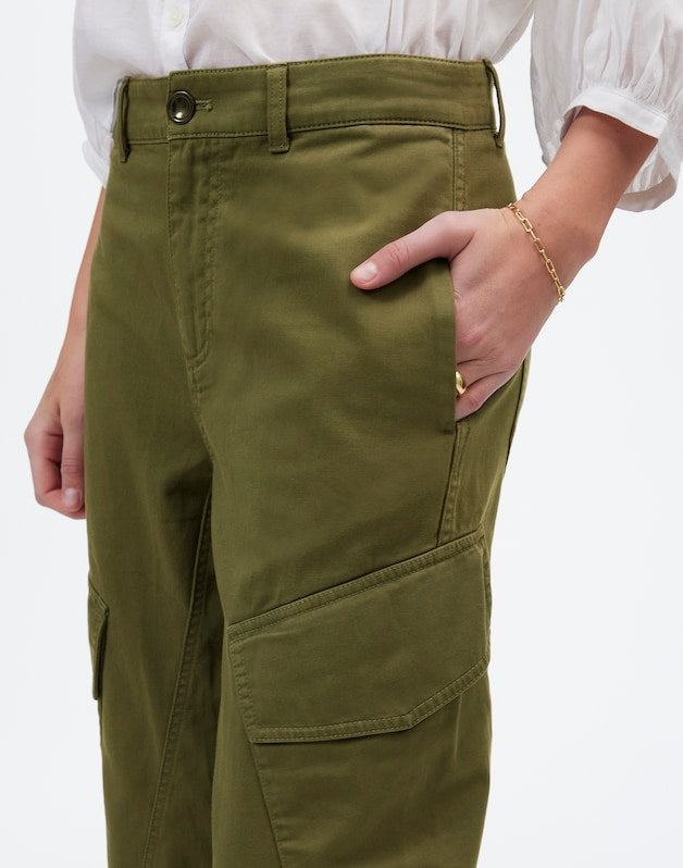 The Barrel-Leg Utility Pant in Garment-Dyed Twill DESERT OLIVE