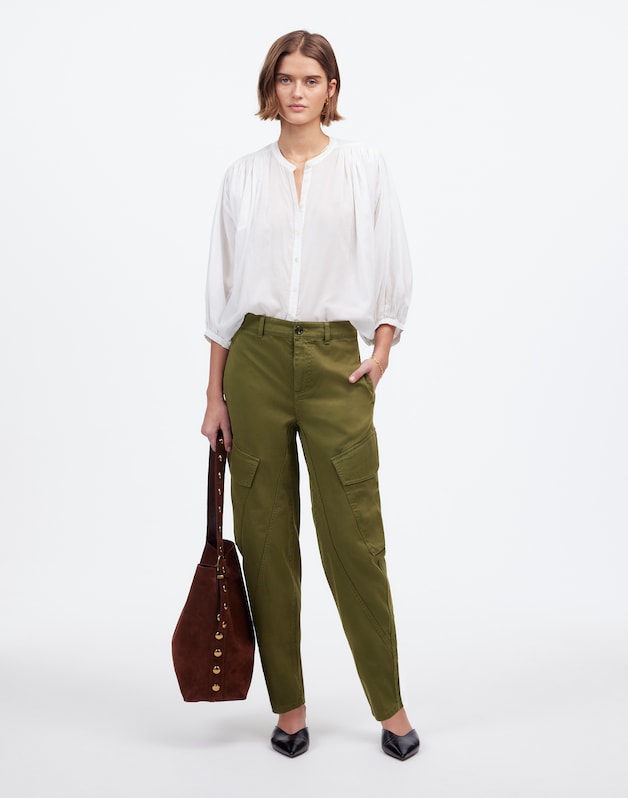 The Barrel-Leg Utility Pant in Garment-Dyed Twill DESERT OLIVE