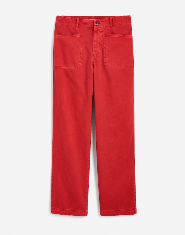 The Taper-Leg Utility Pant in Garment-Dyed Twill CRIMSON