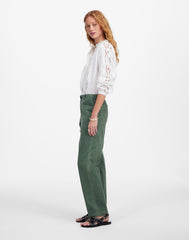 The Taper-Leg Utility Pant in Garment-Dyed Twill GREEN