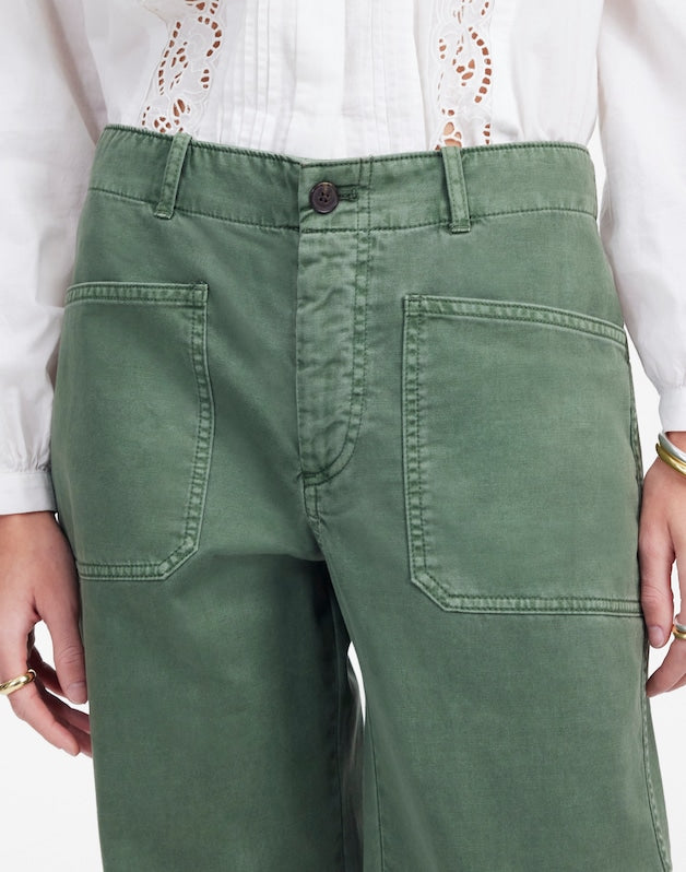 The Taper-Leg Utility Pant in Garment-Dyed Twill GREEN