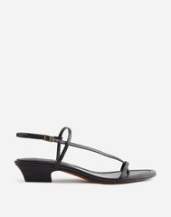 The Maycie Asymmetric T-Strap Sandal TRUE BLACK