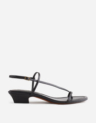 The Maycie Asymmetric T-Strap Sandal TRUE BLACK