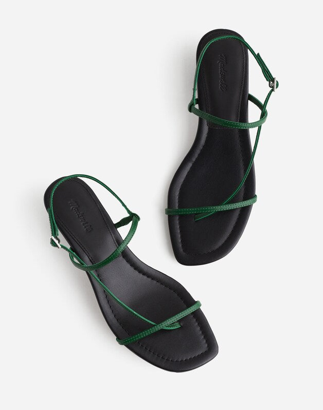 The Maycie Asymmetric T-Strap Sandal GOLF GREEN