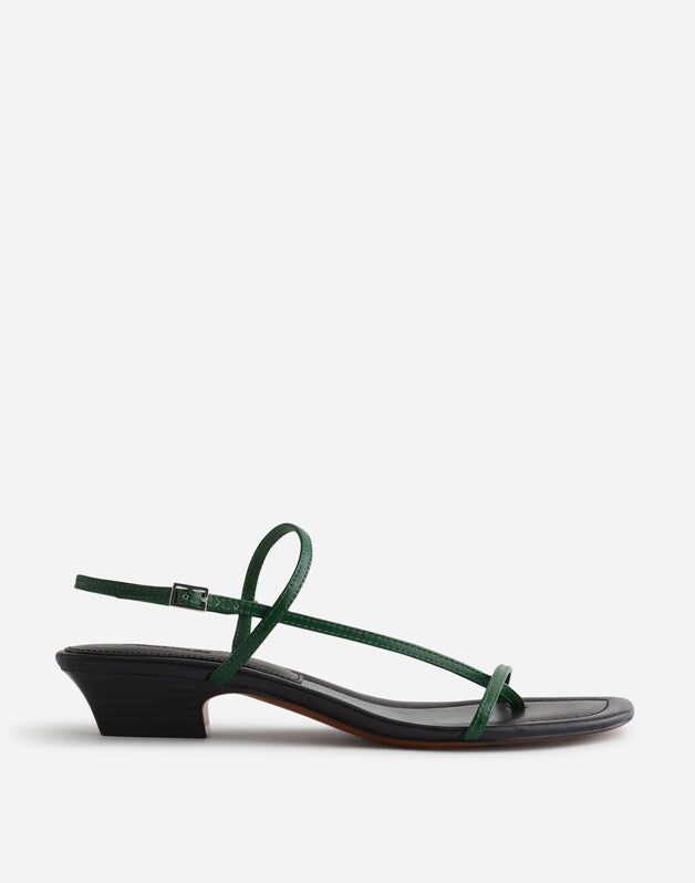 The Maycie Asymmetric T-Strap Sandal GOLF GREEN