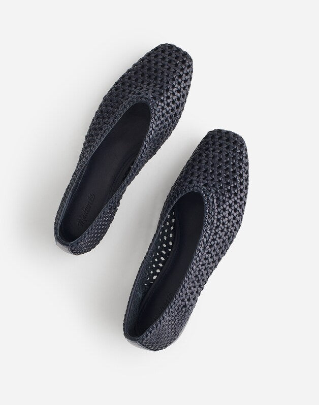 The Mylie Ballet Flat in Handwoven Leather JUNIPER BERRY