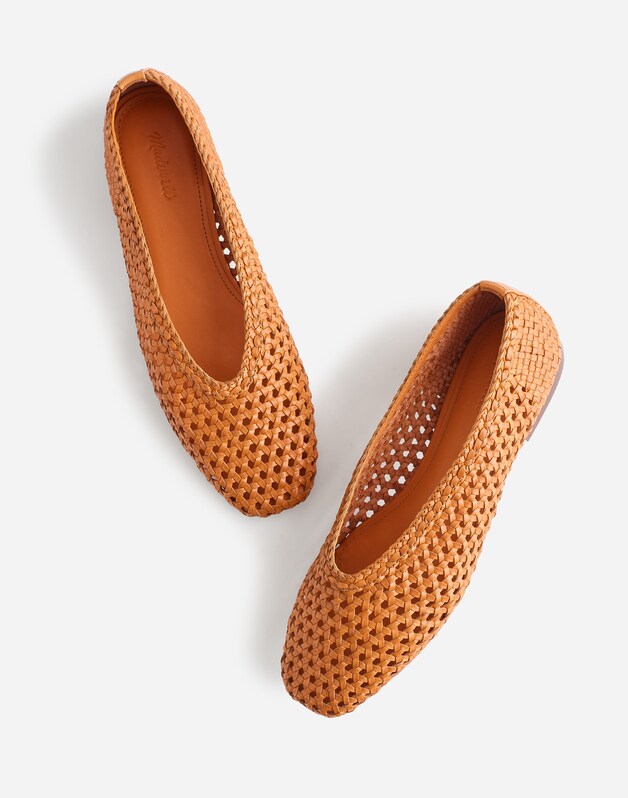The Mylie Ballet Flat in Handwoven Leather BAKED CLAY