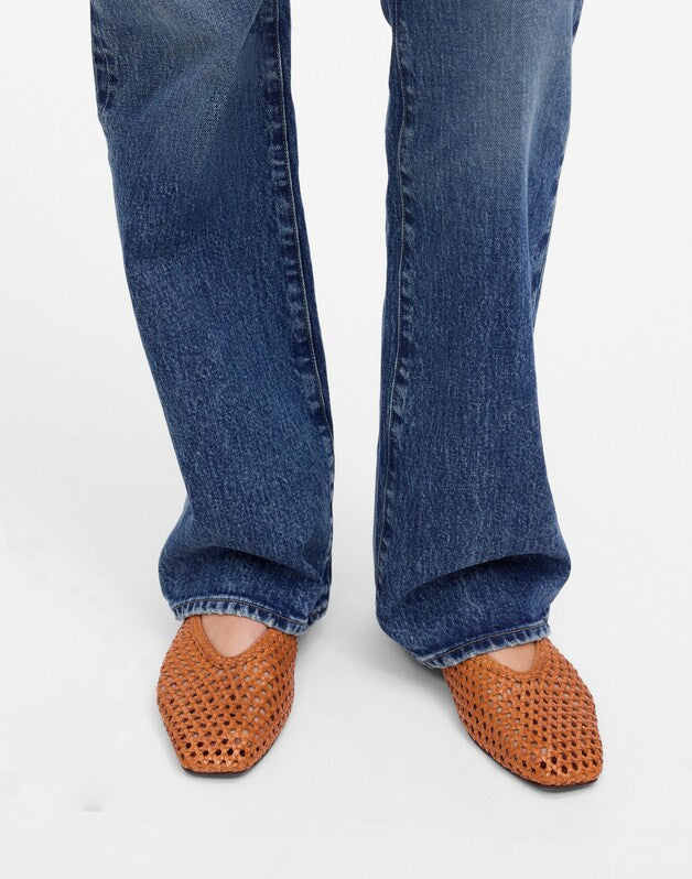 The Mylie Ballet Flat in Handwoven Leather BAKED CLAY