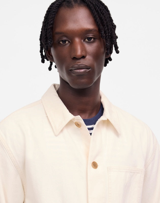 Chore Jacket in Summer Denim: Ecru ECRU  WASH