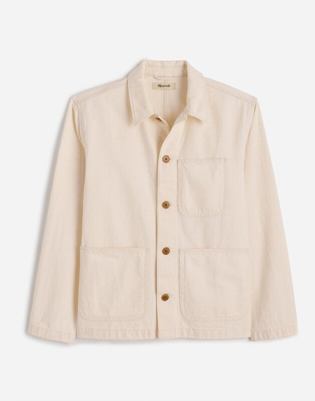 Chore Jacket in Summer Denim: Ecru ECRU  WASH
