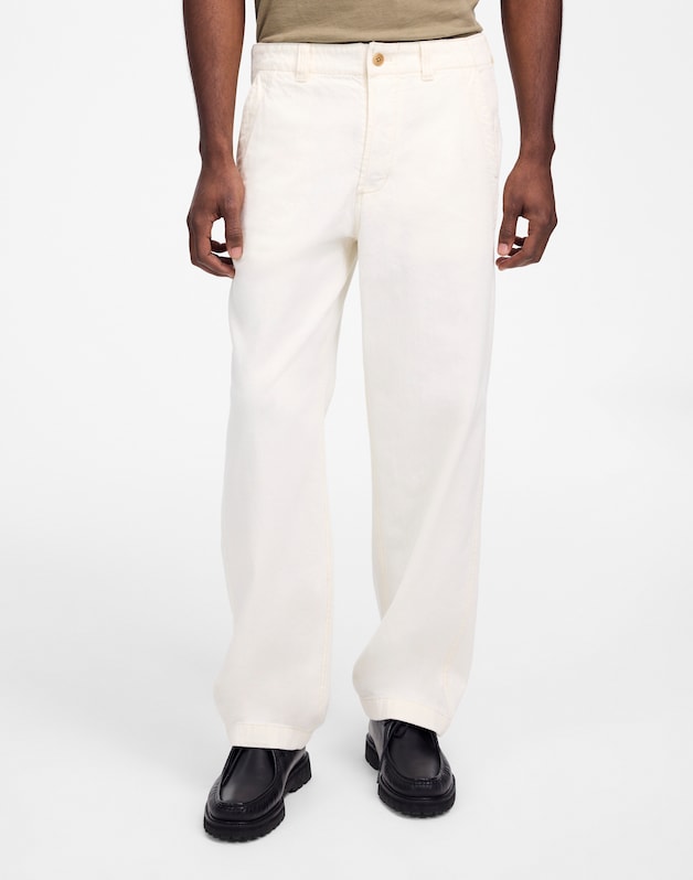 Patch Pocket Jeans in Summer Denim ECRU WASH