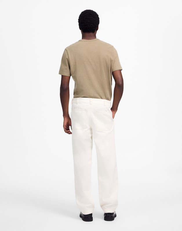 Patch Pocket Jeans in Summer Denim ECRU WASH