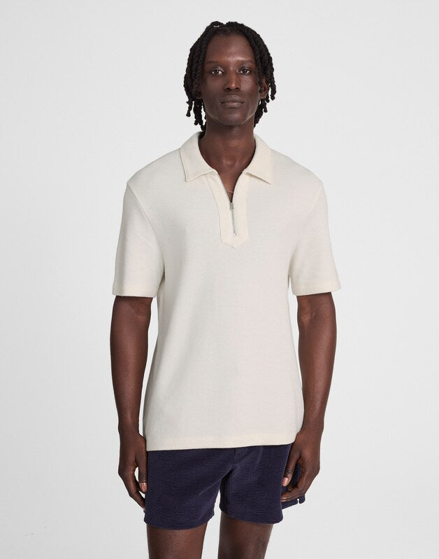Quarter-Zip Pique Polo Shirt LIGHTHOUSE