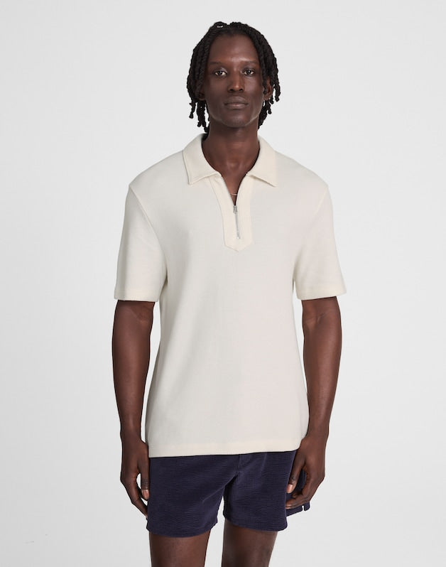Quarter-Zip Pique Polo Shirt LIGHTHOUSE