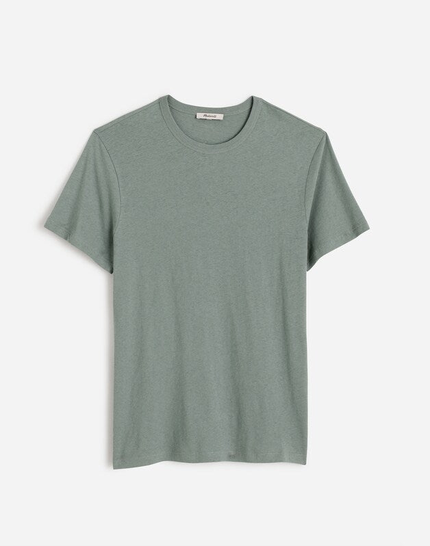 Allday Tee in Cotton-Linen Blend FADED RIVER