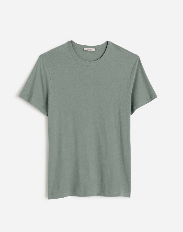Allday Tee in Cotton-Linen Blend FADED RIVER
