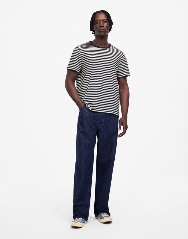 Allday Tee in Cotton-Linen Blend NIGHT INDIGO
